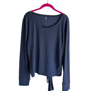 NWT GAPFIT Blue Breathe Open Back‎ Long Sleeve Gym Yoga Ladies Top, XL